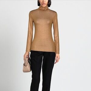 MAJESTIC FILATURES NWT Gold/Bronze  Jewel Toned Turtleneck in Sz S